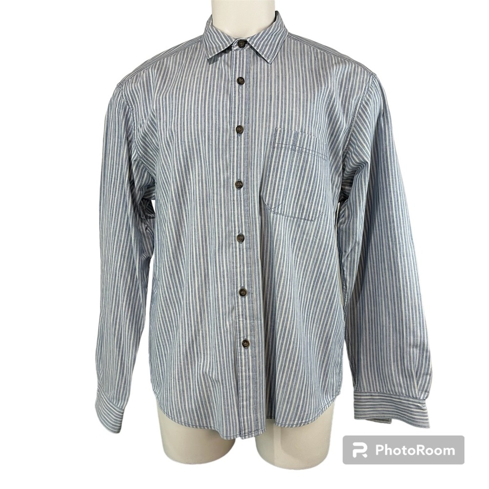 Eddie Bauer Shirt Mens XL Classic Fit Button Down Long Sleeve Striped (692)